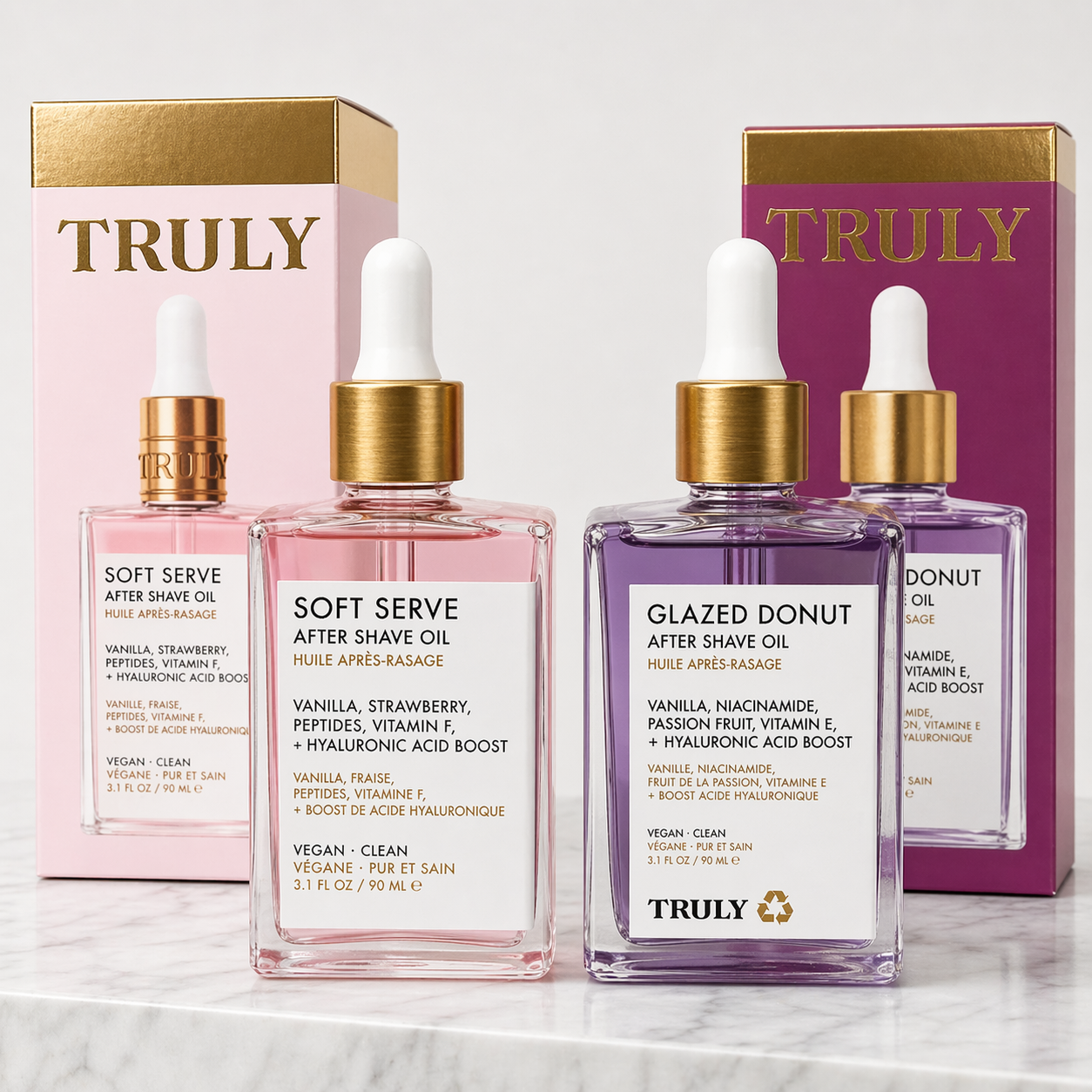 KIT TRULY SUPER TRULYS. FORMULA ACLARANTE + HIDRATANTE (ROSADO Y MORADO)